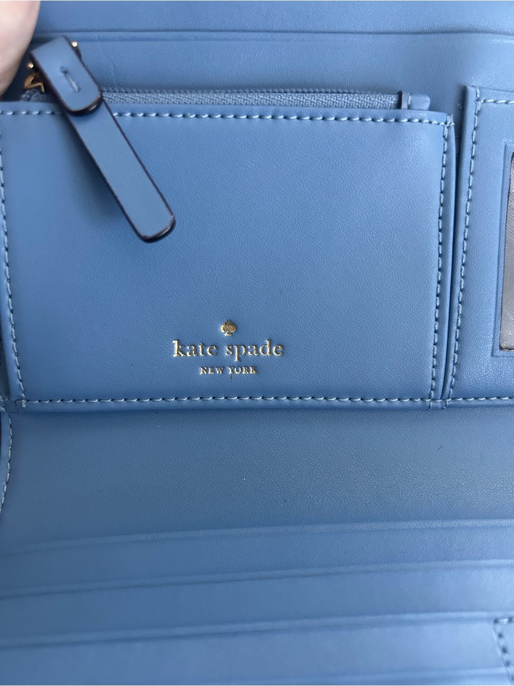 Kate Spade Bristol Blue Croc Embossed Clutch/Wallet - Picture 8 of 8